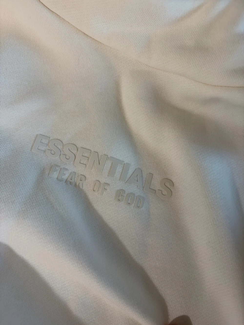 Essentials Fear of God Cloud Dancer White Hoodie - Picture 11 of 14
